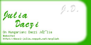 julia daczi business card